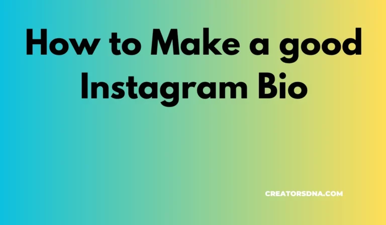 How to make a good instagram bio